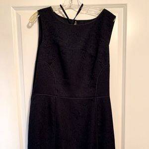 Tahari Navy Sheath Dress
